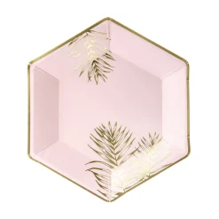 Pink Tropical Dessert Plates 6ct