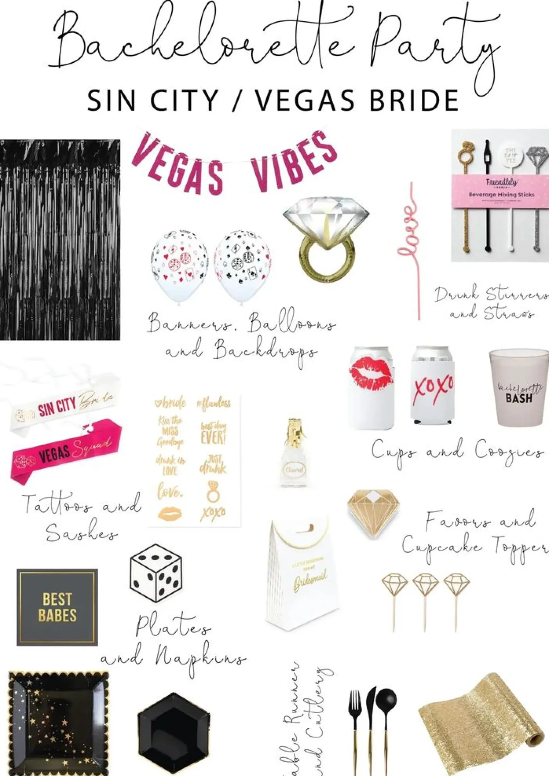 Pink Vegas Vibes Letter Banner