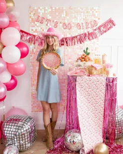 Pink Western Cowgirl Paper Table Runner 10ft