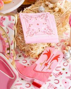Pink Western Cowgirl Paper Table Runner 10ft