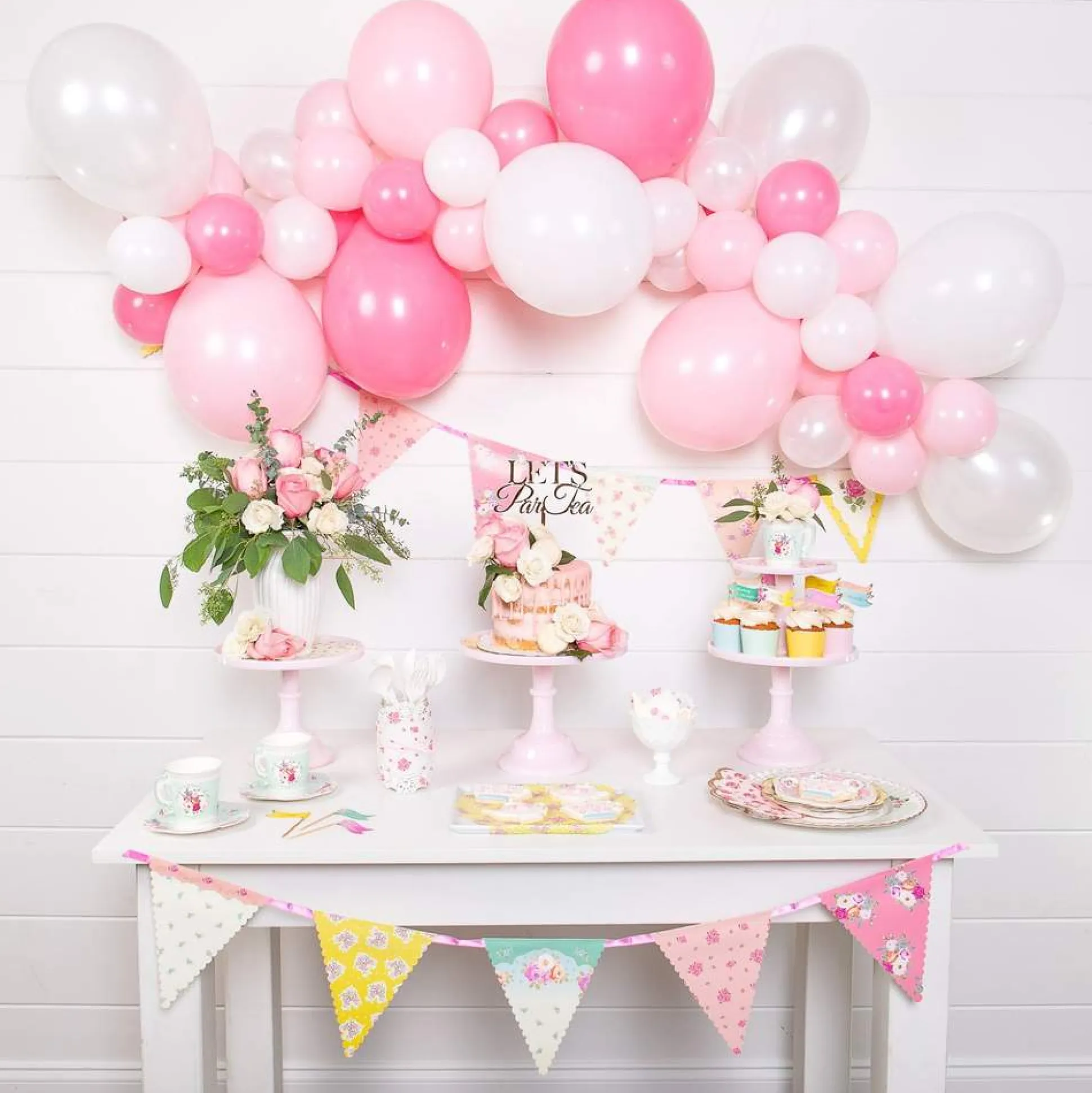 Pink & White Balloon Garland Kit - 6ft.