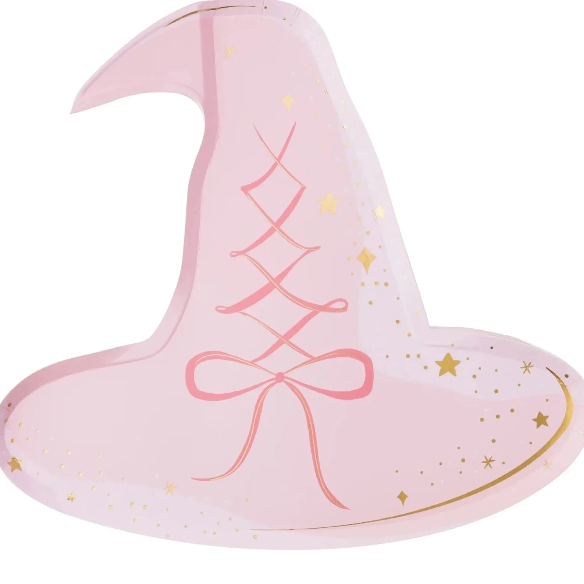 Pink Witch Hat Plates 8ct