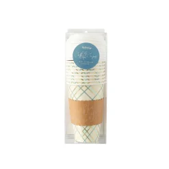 Plaid Thankful Heart Coffee Cups 8ct
