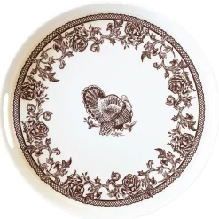 Plymouth Turkey Round Bamboo Serving Tray