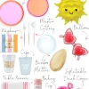 Poolside Punch Frosted Plastic Cups 8ct