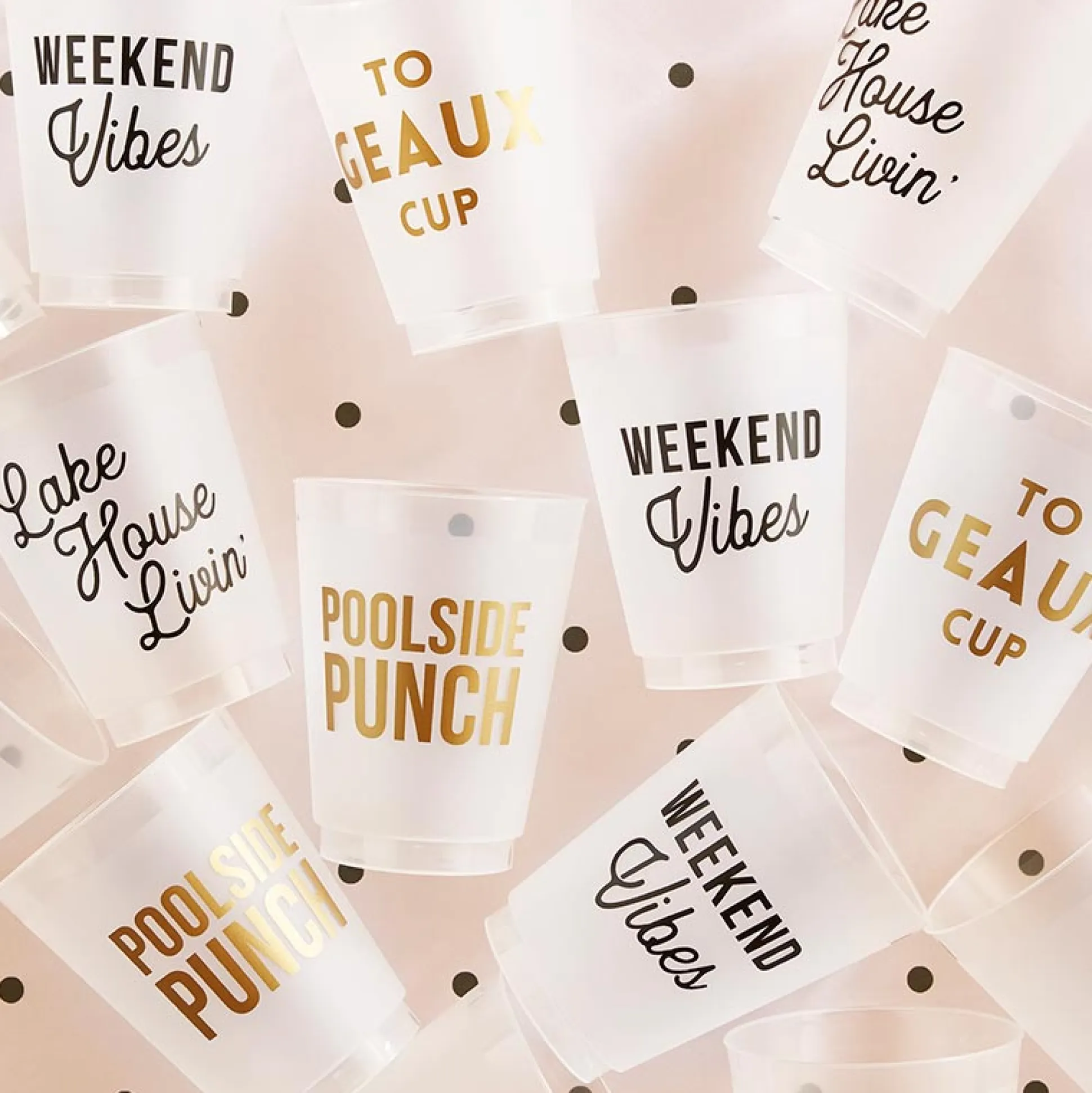 Poolside Punch Frosted Plastic Cups 8ct