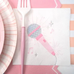 Pop Star Microphone Dessert Napkins 16ct