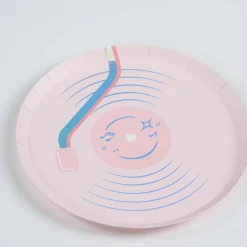 Pop Star Vinyl Record Dessert Plates 8ct
