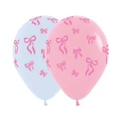 Pretty Pink Bows Latex Balloons 6ct