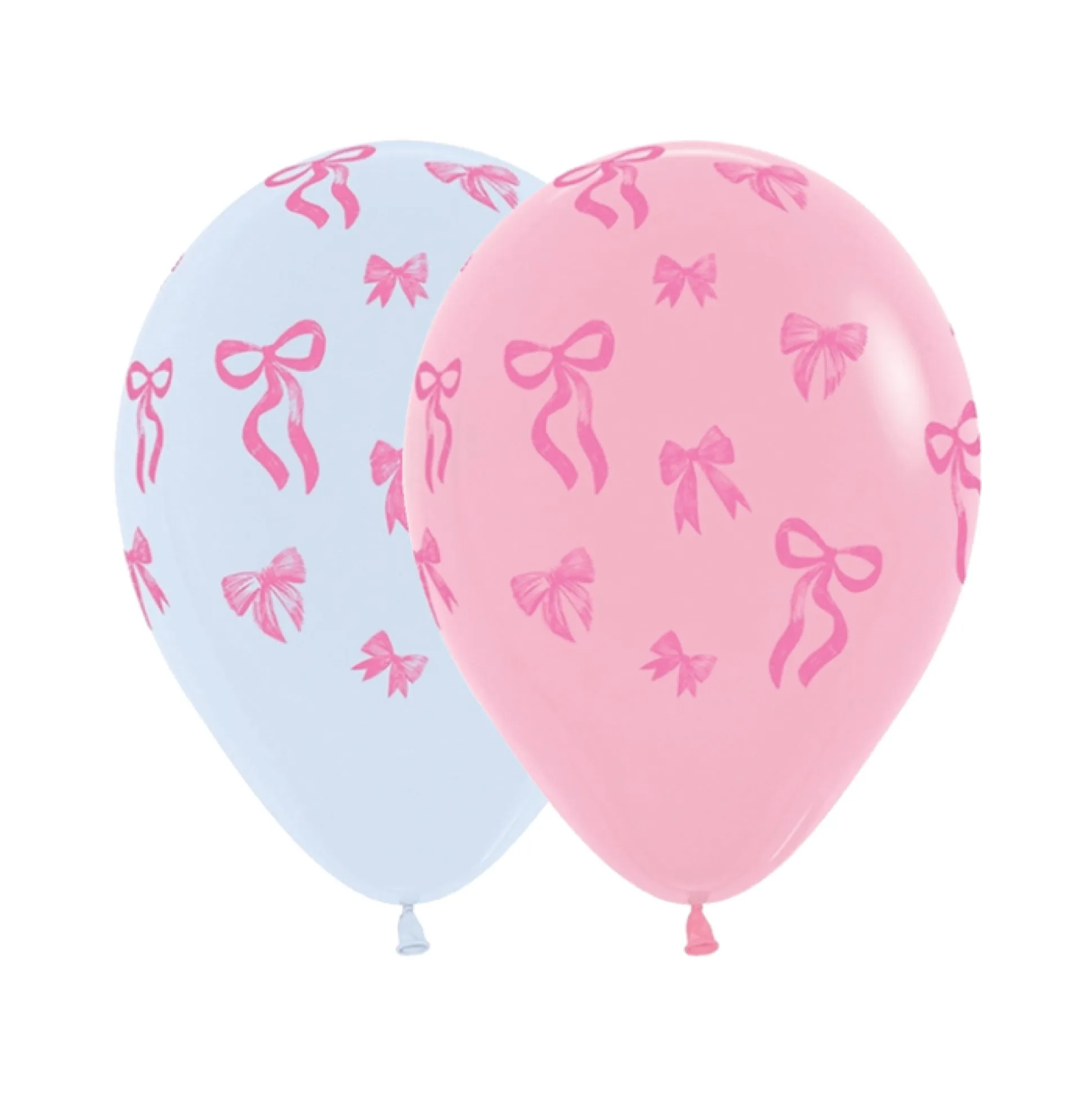 Pretty Pink Bows Latex Balloons 6ct