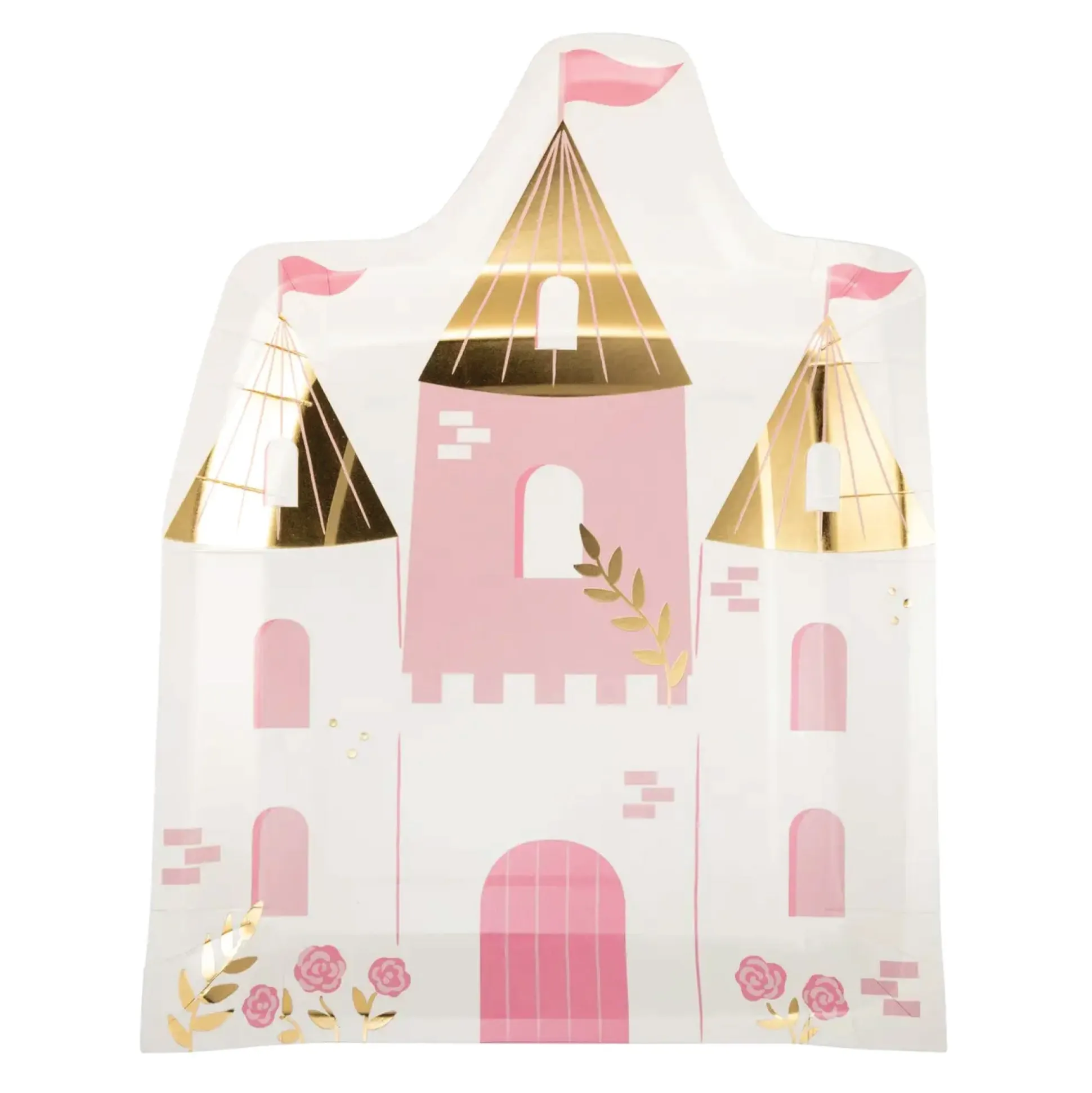 Princess Castle Shaped Lunch Plates 8ct
