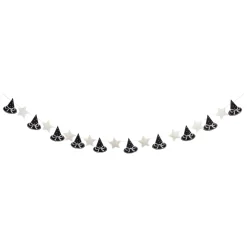 Puffy Witch Hats Felt Banner 6ft