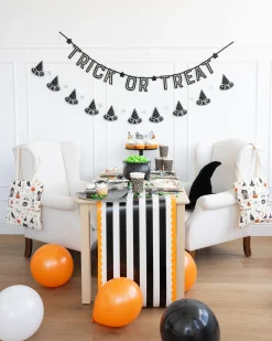 Puffy Witch Hats Felt Banner 6ft