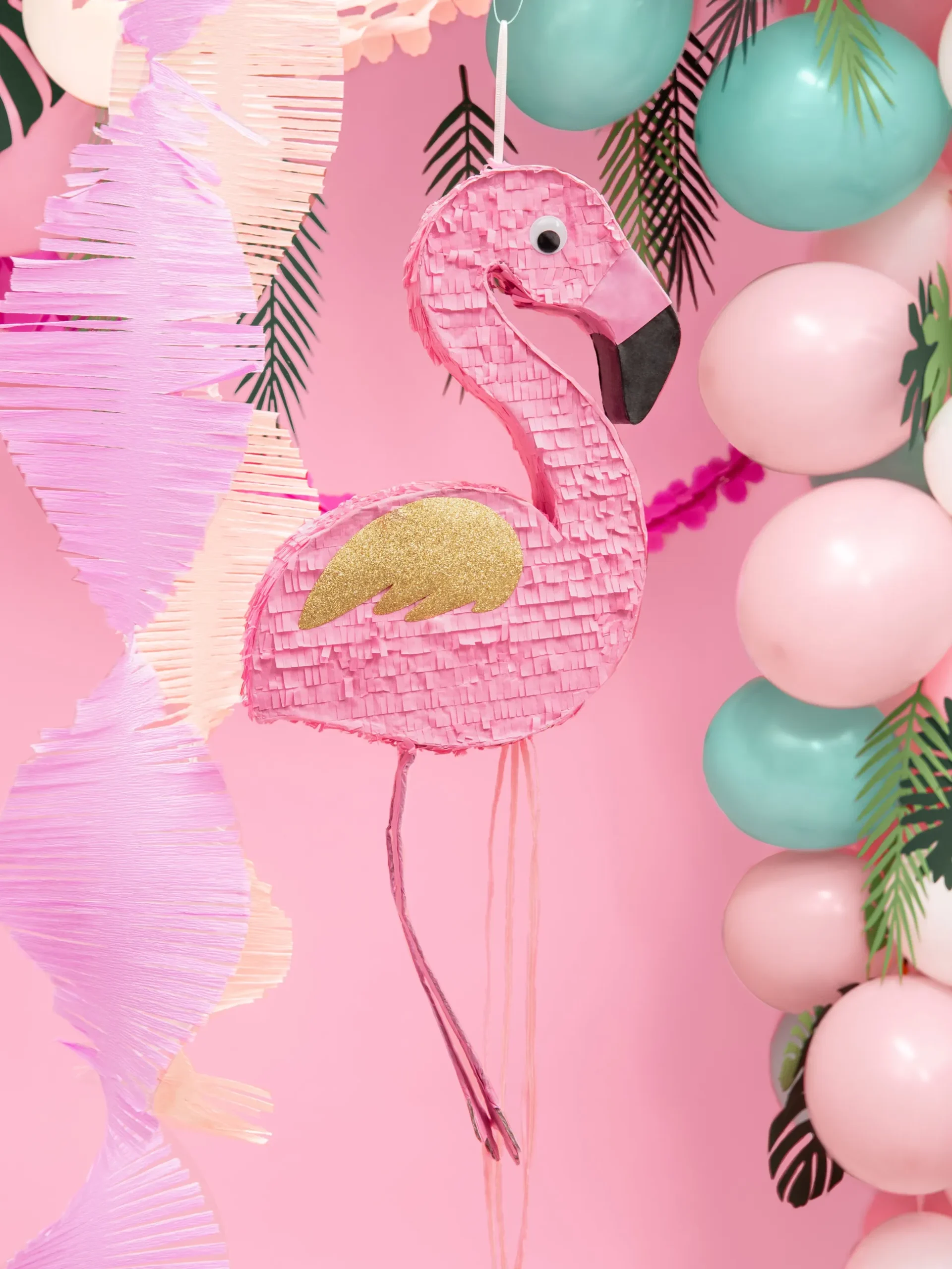 Pull String Flamingo Piñata