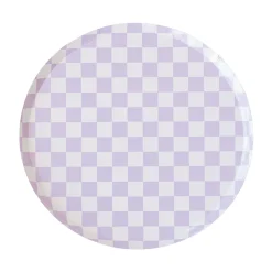 Purple Checkered Dessert Plates 8ct