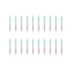 Purple & Green Ombre Birthday Candles 20ct