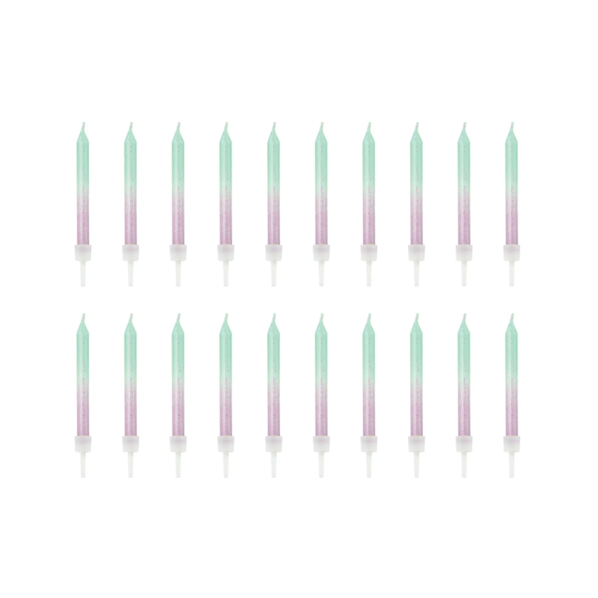 Purple & Green Ombre Birthday Candles 20ct