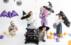 Purple Halloween Bat Balloon 47in