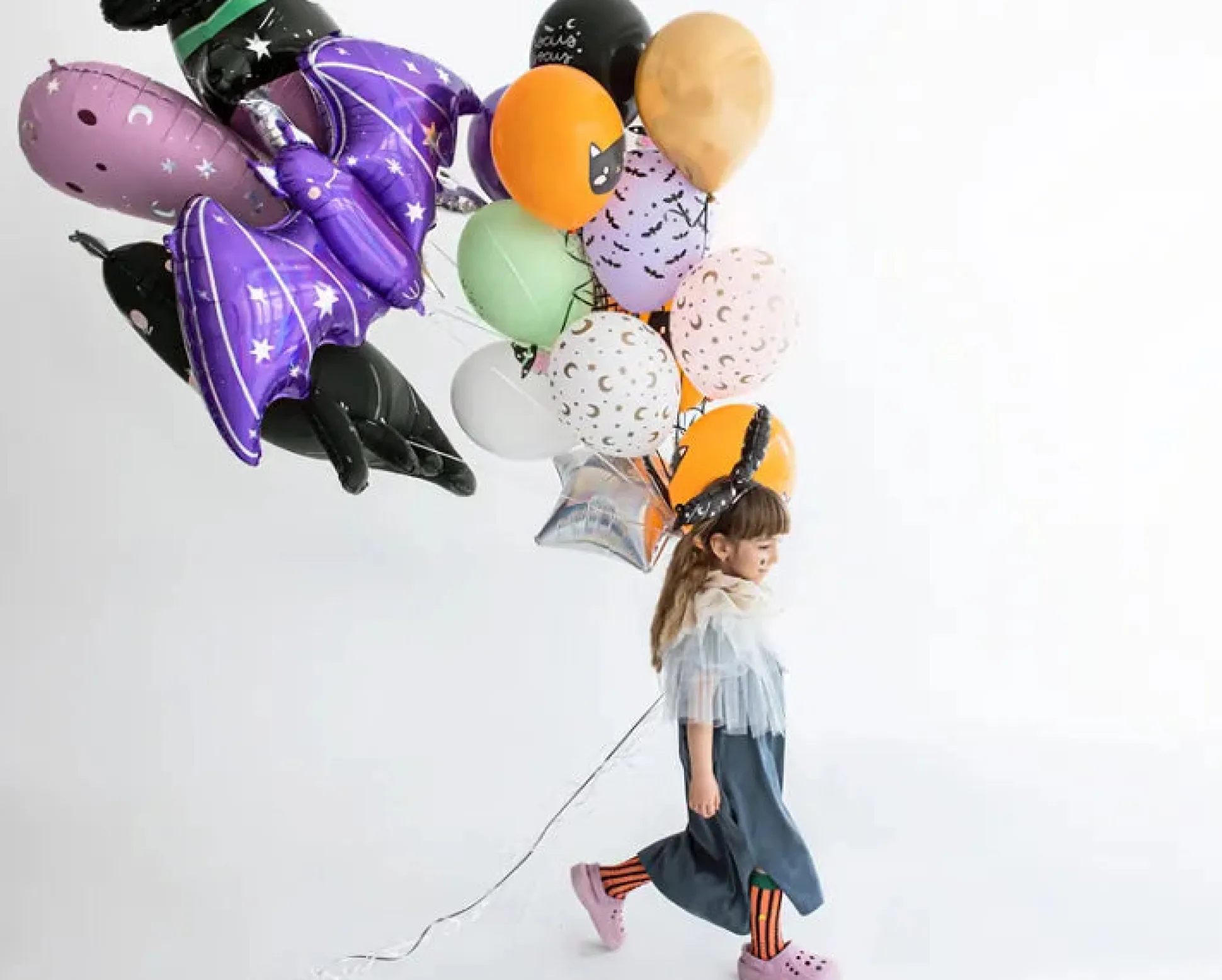 Purple Halloween Bat Balloon 47in