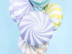 Purple Swirly Lollipop Foil Balloon 14in