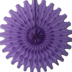 Purple Tissue Paper Fan 18in