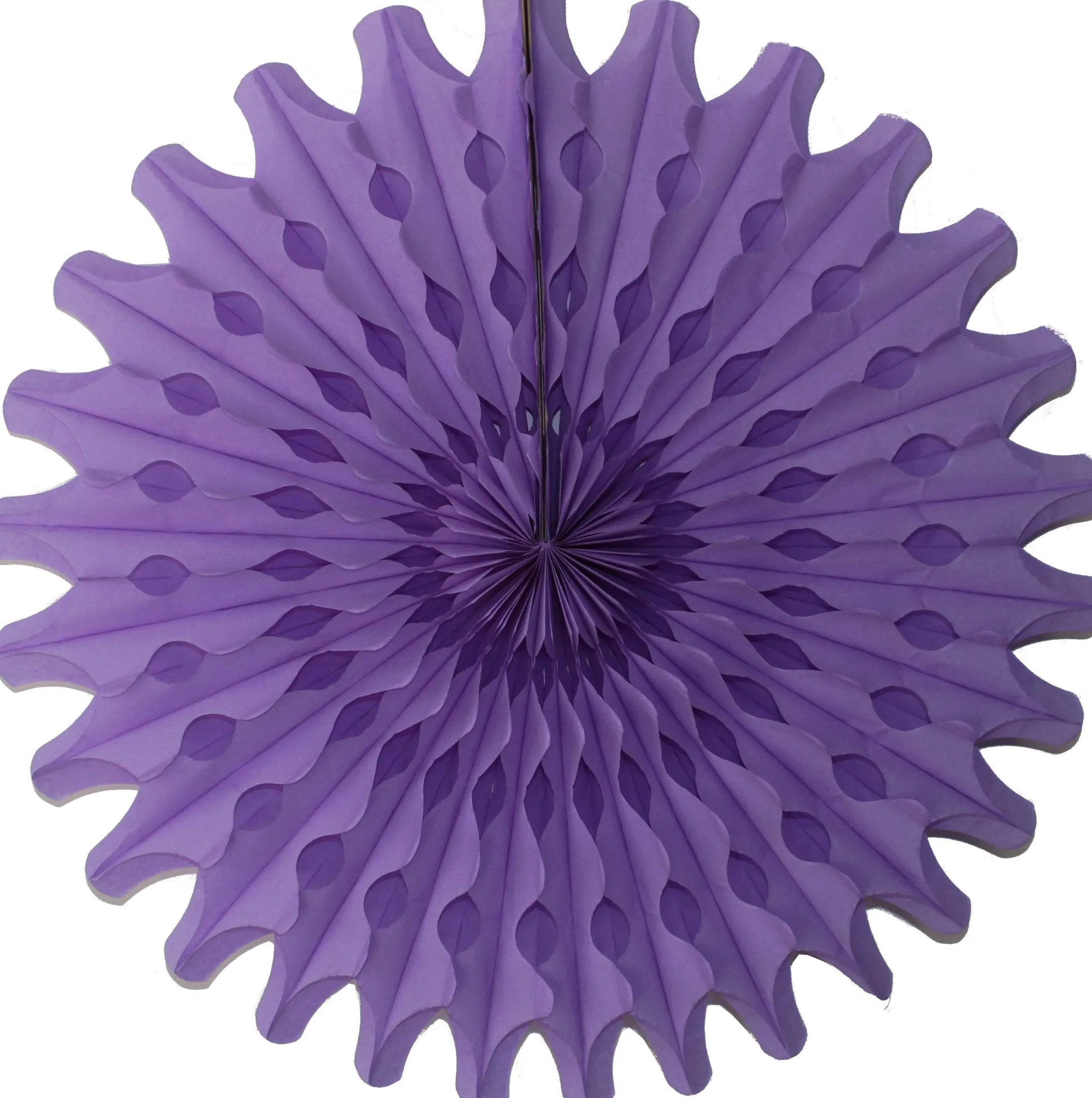Purple Tissue Paper Fan 18in