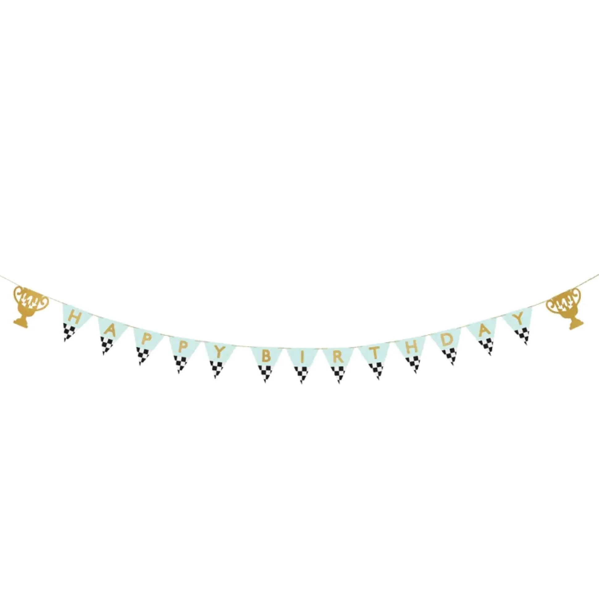 Racing Trophy Happy Birthday Pennant Banner 8ft