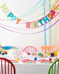Rainbow Happy Birthday Garland 10ft