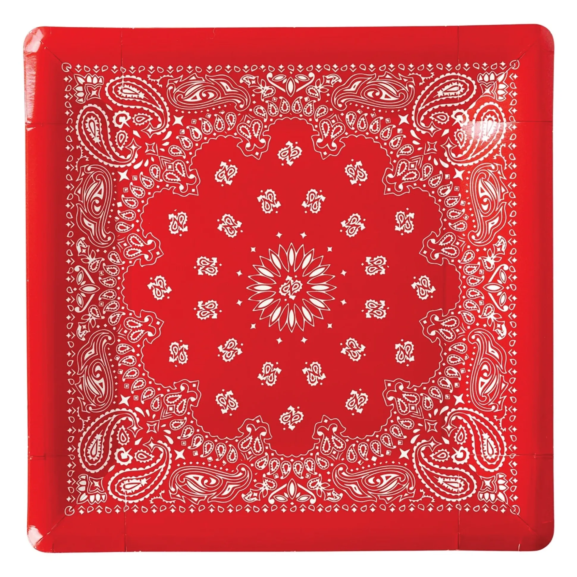 Red Bandana Lunch Plates 8ct