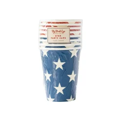 Red & Blue Star Paper Cups 8ct