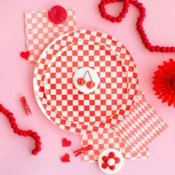 Red Checkered Lunch Napkins 16ct