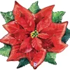 Red Christmas Poinsettia Balloon 34in