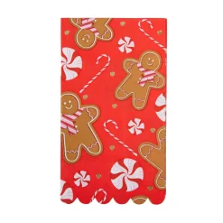 Red Gingerbread Man Paper Guest Towels 16ct