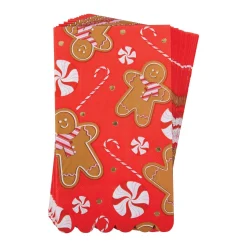 Red Gingerbread Man Paper Guest Towels 16ct