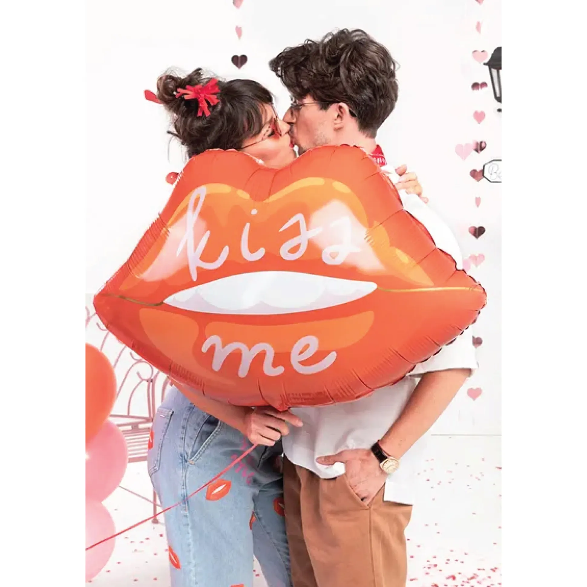 Red Kiss Me Lips Balloon 29in