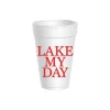 Red Lake My Day Styrofoam Cups with Lids 10ct
