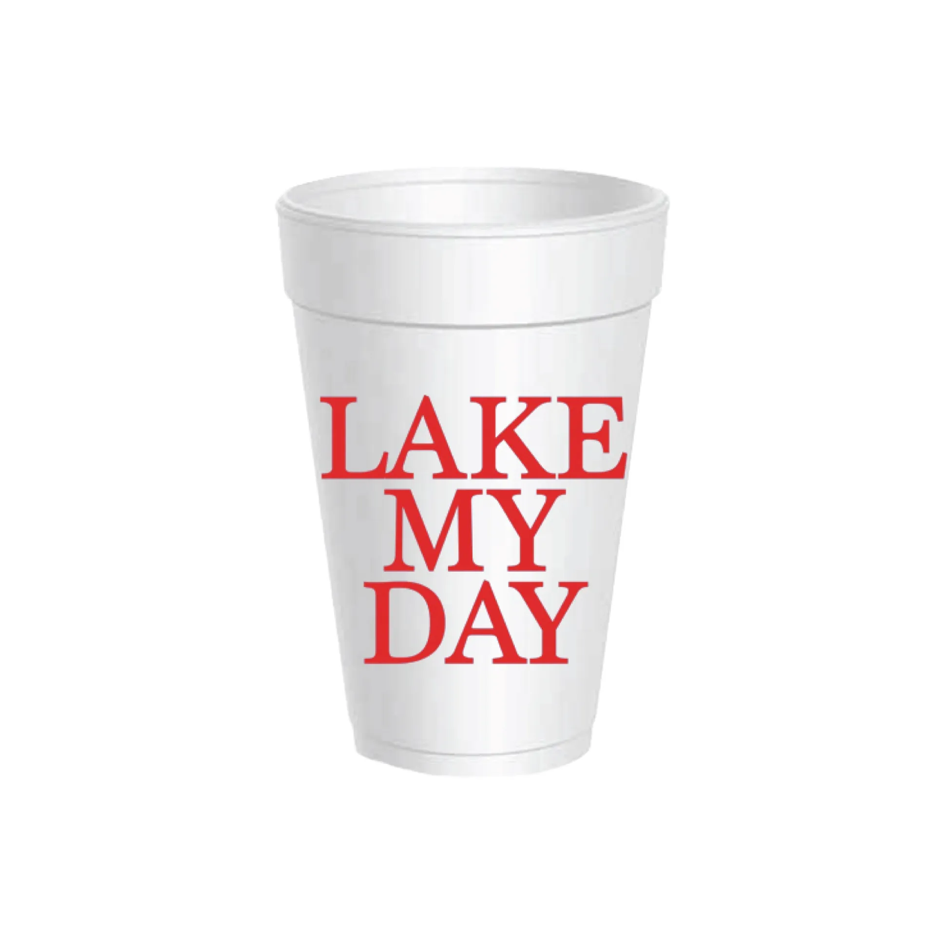 Red Lake My Day Styrofoam Cups with Lids 10ct