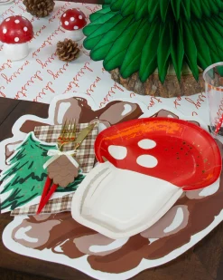 Red Mushroom Lunch Plates 8ct