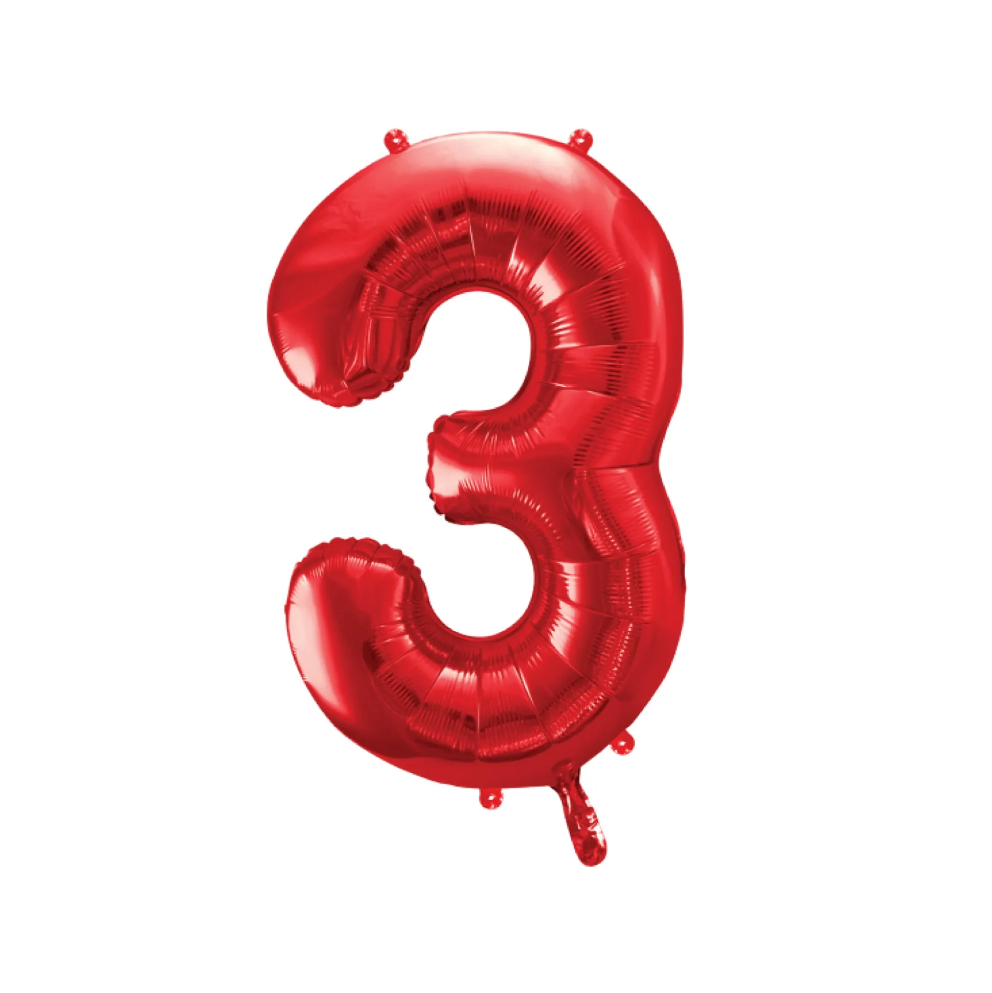 34" Red Number Balloon 0-9