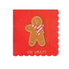 Red Oh Snap! Gingerbread Man Dessert Napkins 20ct