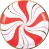 Red & Pink Christmas Candy Swirl Dinner Plate 8ct