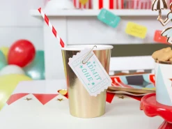 Red Striped Paper Straws 10ct