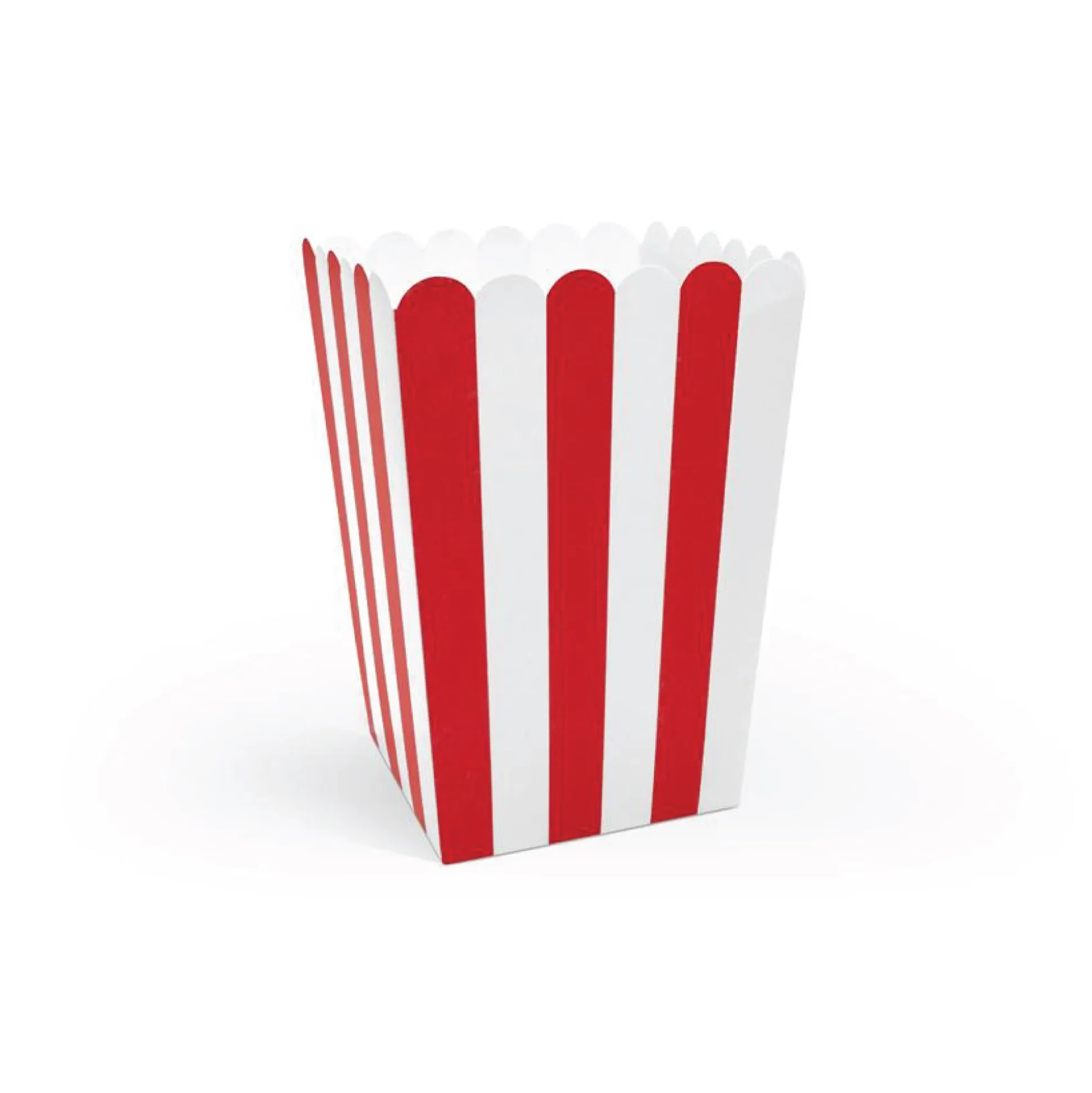 Red Striped Popcorn Boxes 6ct