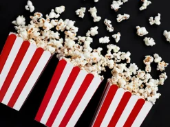 Red Striped Popcorn Boxes 6ct