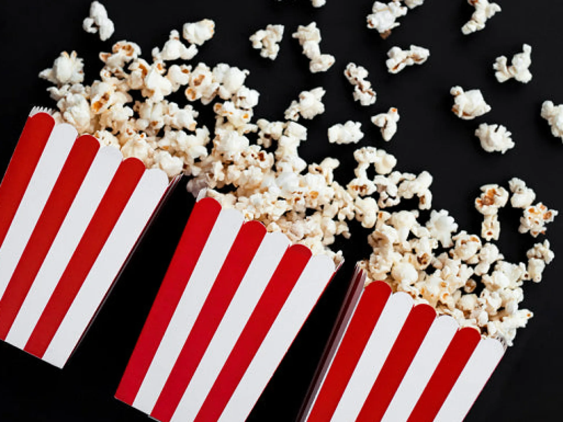 Red Striped Popcorn Boxes 6ct