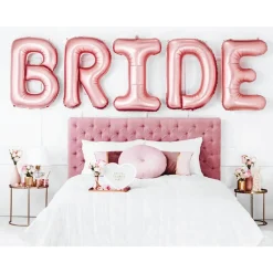 Rose Gold Bride Letter Balloon Kit 34in