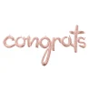 Rose Gold Congrats Cursive Letter Balloon 56in