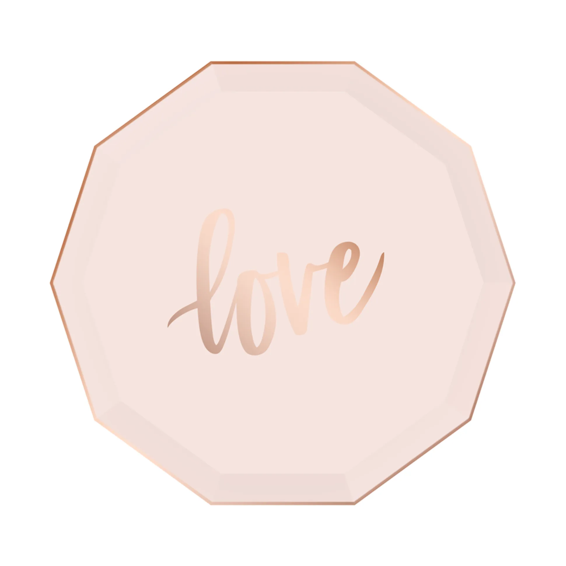 Rose Gold Love Dessert Plates