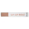 Rose Gold Metal Cocktail Straws 4ct