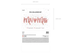 Rose Gold Mr. & Mrs. Cursive Letter Balloon Banner